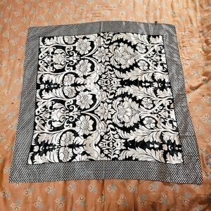 Vintage Mosi Satin Silk Scarf Flower Square